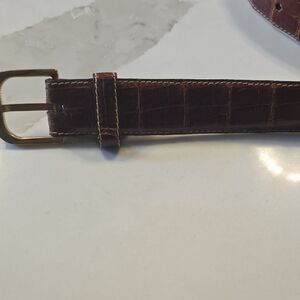 Elegant Crocodile Leather Belt